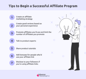 Tips to begin a successful affiliate program.