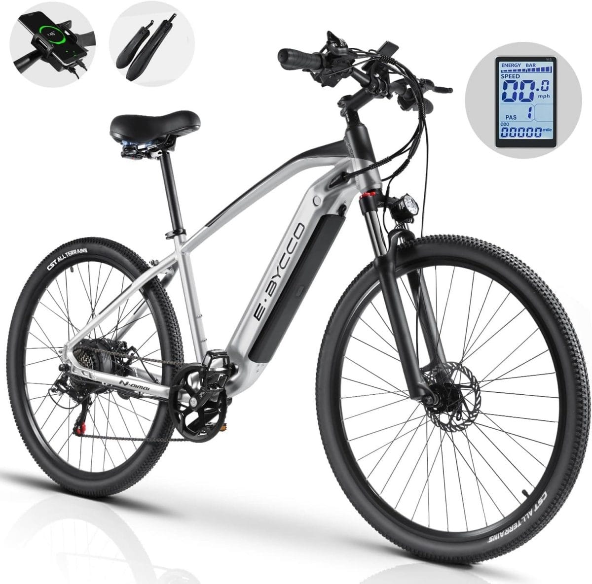 E·Bycco 29 Electric Bike, 750W Ebike 48V 16AH 768WH Long Range Electric Bicycle for Adults, Up to 32MPH  65Miles Mountain City Road Commuter Cityscape Cruiser E-Bike with 3.5’’ LCD Display