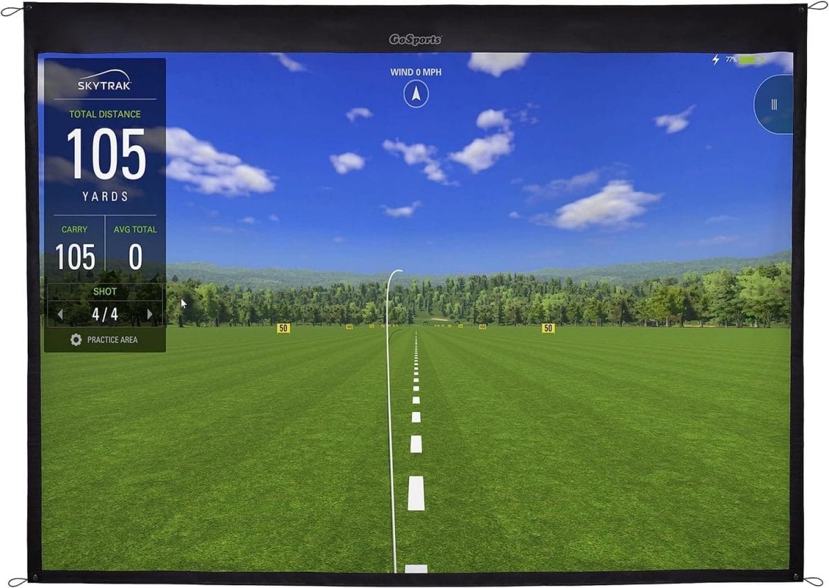 GoSports Golf Simulator Impact Screen - Choose 7 ft x 7 ft or 10 ft x 7 ft
