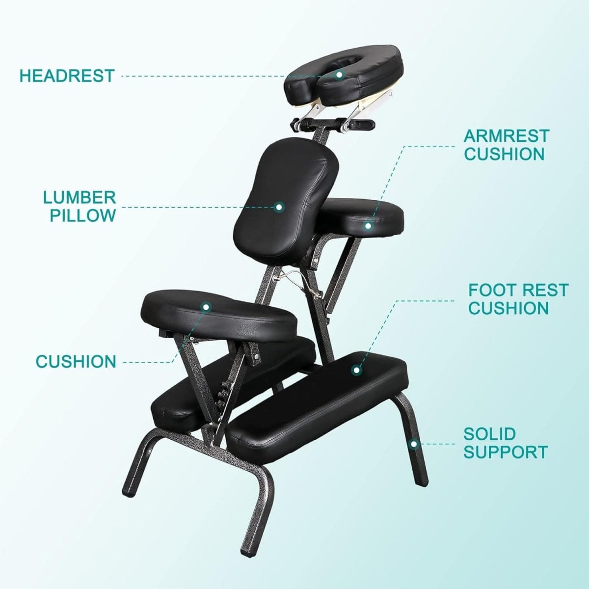 Nova Microdermabrasion Portable Massage Chair Foldable Tattoo Therapy 4 Inches Thickness Sponge Face Cradle Spa Salon Chair
