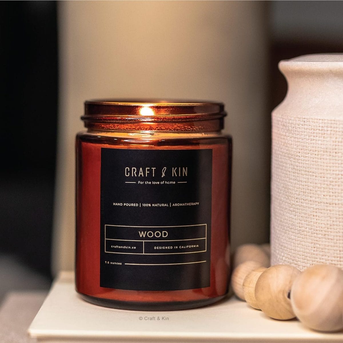 Premium Wood Candle | Cedar Scented Candle | 8 oz 45 Hour Burn | Soy Candle, Candles Gifts for Women | Soy Candles for Home Scented, Aromatherapy Candles | Scented Candles for Men | Candle For Bedroom