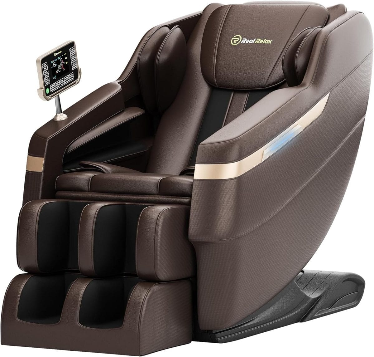 Real Relax FBM-B02300D-02 2023 Full Body Massage Chair, Brown