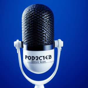 A microphone with the word pod2ced on it.