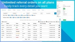 Unlimited refer orders on all plans - screenshot.
