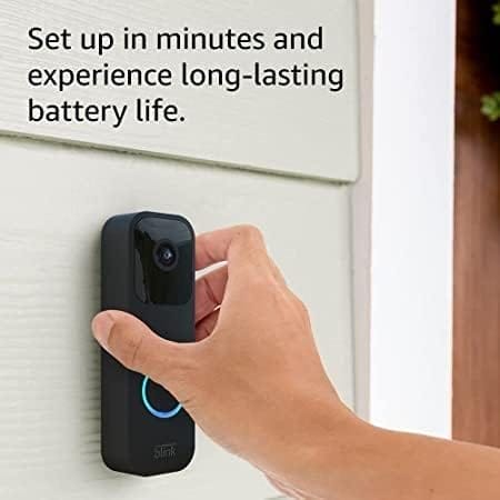 Blink Video Doorbell + 1 Outdoor 4 smart security camera (4th Gen) with Sync Module 2 | Two-year battery life, motion detection, two-way audio, HD video, Works with Alexa