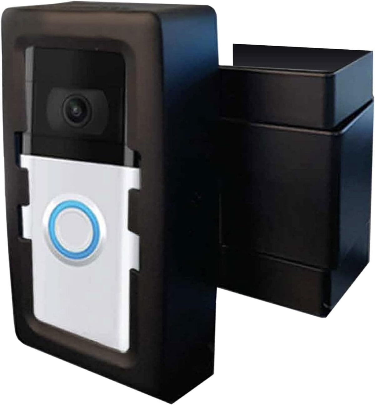 DoorbellBoa Anti-Theft Video Doorbell Door Mount, No Tools or Installation, Mounts Securely in Seconds, Compatible with Ring  Other Video Doorbells (Black)