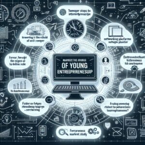 An infographic showing the importance of young entrepreneurs.