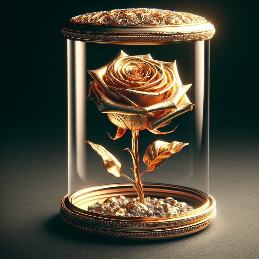 Romantic 24k Gold Rose Gift for Wife