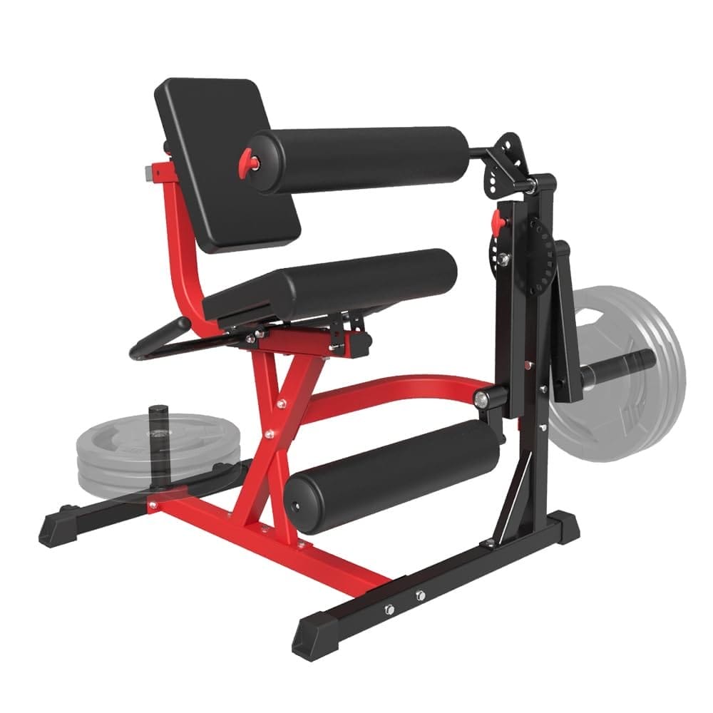 AYIYAKE 3-IN-1 Leg Extension and Curl Machine, Adjustable Leg Exercise Bench with Plate Loaded, Lower Body Special Machine for Leg Rotary Extension for Thigh, 660LBS Home Gym Equipment